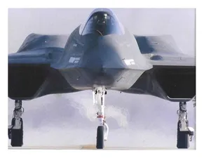 YF-23 from front on tarmac